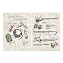 Fun Healthy Breakfast Pasta Rezept Illustration Fotodruck