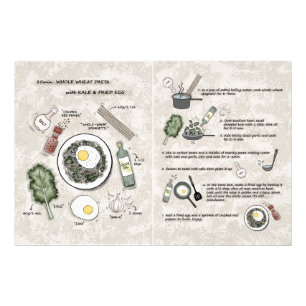Fun Healthy Breakfast Pasta Rezept Illustration Fotodruck
