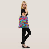 Fun Heart Pattern Blue Mix Tasche (Am Model)