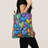 Fun Heart Pattern Blue Mix Tasche (Von Nahem)