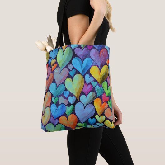 Fun Heart Pattern Blue Mix Tasche (Von Nahem)