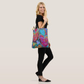 Fun Heart Pattern Blue Mix Tasche (Am Model)