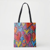 Fun Heart Pattern Lila Mix Tasche (Vorderseite)