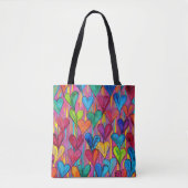 Fun Heart Pattern Lila Mix Tasche (Vorderseite)