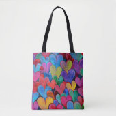 Fun Heart Pattern Lila Mix Tasche (Vorderseite)