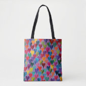 Fun Heart Pattern Lila Mix Tasche (Vorderseite)