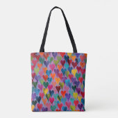 Fun Heart Pattern Lila Mix Tasche (Rückseite)
