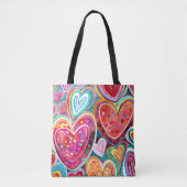 Fun Heart Pattern Tasche (Vorderseite)