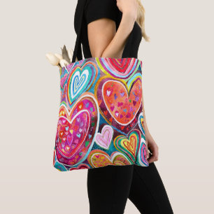 Fun Heart Pattern Tasche