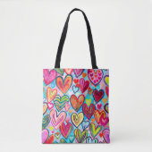 Fun Heart Pattern Tasche (Vorderseite)