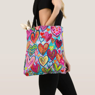 Fun Heart Pattern Tasche