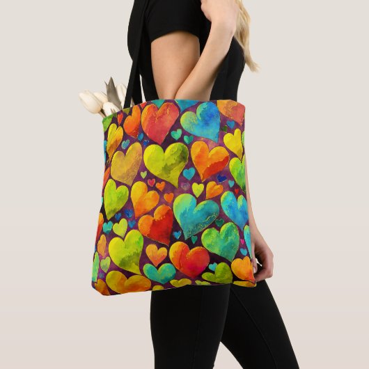 Fun Heart Pattern Yellow Mix Tasche (Von Nahem)