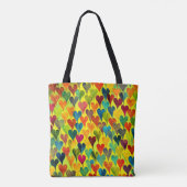 Fun Heart Pattern Yellow Mix Tasche (Rückseite)