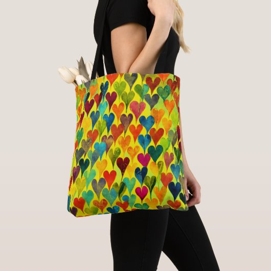 Fun Heart Pattern Yellow Mix Tasche (Von Nahem)