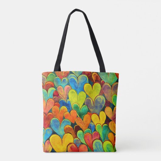 Fun Heart Pattern Yellow Mix Tasche (Rückseite)