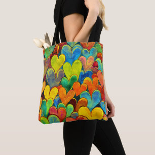Fun Heart Pattern Yellow Mix Tasche
