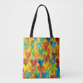 Fun Heart Pattern Yellow Mix Tasche (Vorderseite)