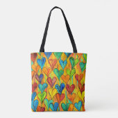 Fun Heart Pattern Yellow Mix Tasche (Rückseite)