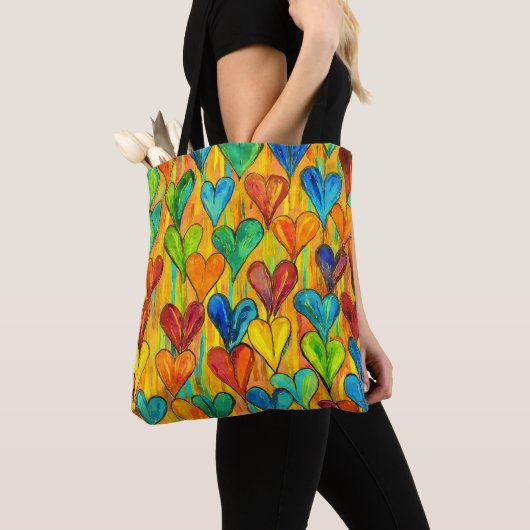 Fun Heart Pattern Yellow Mix Tasche (Von Nahem)