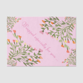 Fun Heart Shaped fFloral Design Seidenpapier