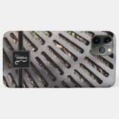 Fun Heavy Metal Grate Look mit "R" Monogramm Case-Mate iPhone Hülle (Rückseite (Horizontal))