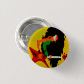 Fun Heavy Metal Guitarist Rock Music Button Badge (Vorne & Hinten)