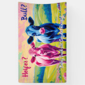Fun Heifer oder Bull Gender Reveal Banner (Vertikal)