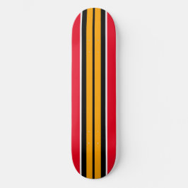 Fun Hell Golden Yellow Red Black Racing Streifen Skateboard
