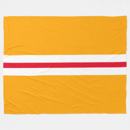 Fun Hell Golden Yellow White Racing Streifen Fleecedecke