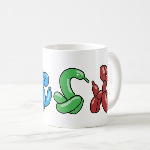 Fun helle Ballontiere Design Kaffeetasse