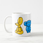 Fun helle Ballontiere Design Kaffeetasse (Links)