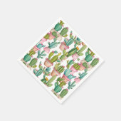 Fun helle Kakteen Serviette (Ecke)