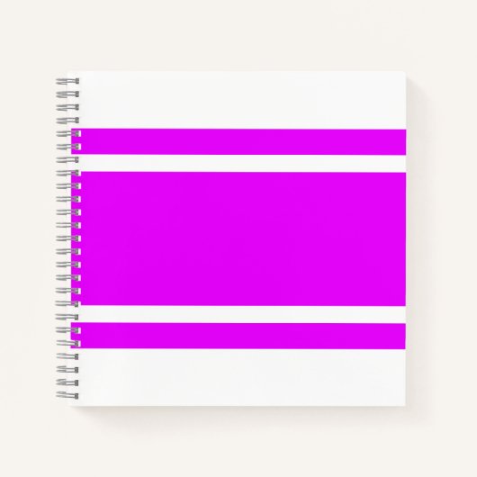 Fun helle tropisch rosa Rennstreifen auf weiß Notizblock (Vorderseite)