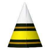Fun Hellgelb-braune Campingstreifen Partyhütchen (Rückseite)