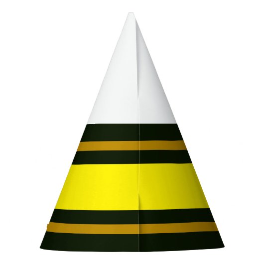 Fun Hellgelb-braune Campingstreifen Partyhütchen (Rückseite)