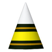 Fun Hellgelb-braune Campingstreifen Partyhütchen (Vorderseite)