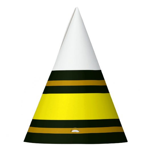 Fun Hellgelb-braune Campingstreifen Partyhütchen (Links)