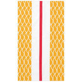 Fun Hellgelbe Orangenwellen Rote weiße Streifen Tischdecke (Vorderseite)