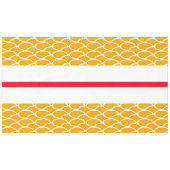 Fun Hellgelbe Orangenwellen Rote weiße Streifen Tischdecke (Vorderseite (Horizontal))