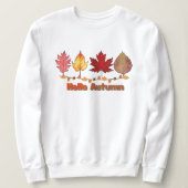 Fun "Hello Autumn" Sweater Sweatshirt (Design vorne)