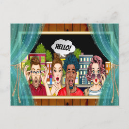 FUN HELLO Postcard Postkarte