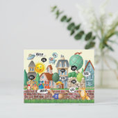 Fun HELLO Postcard Postkarte (Stehend Vorderseite)