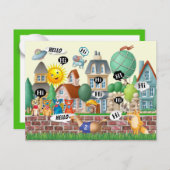 Fun HELLO Postcard Postkarte (Vorne/Hinten)