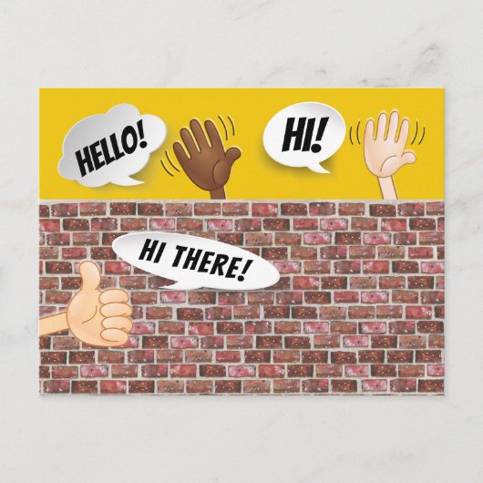 FUN HELLO Postcard Postkarte (Vorderseite)
