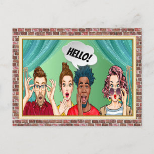 FUN HELLO Postcard Postkarte