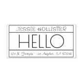 Fun "Hello" Rücksendeadresse Permastempel (Design)