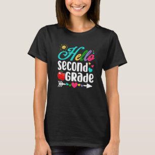 Fun Hello Second Grade Erster Schultag T-Shirt