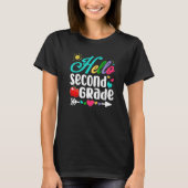 Fun Hello Second Grade First Day Of School Student T-Shirt (Vorderseite)