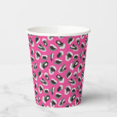 Fun Hellrosa Camouflage/Tierdruck Pappbecher (Links)