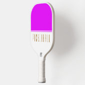 Fun Hellrosa, weißer Farbblock PICKLEBALL Text Schläger (Links)